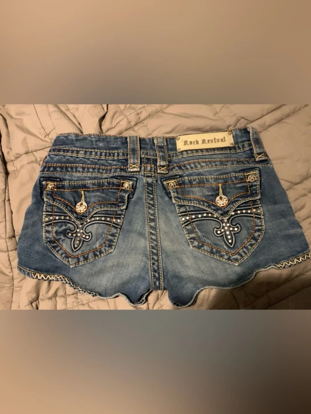 Rock Revival Medium Blue Embellished Bootcut Jeans - Picture 3 of 4